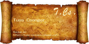 Tuss Csongor névjegykártya