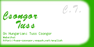csongor tuss business card